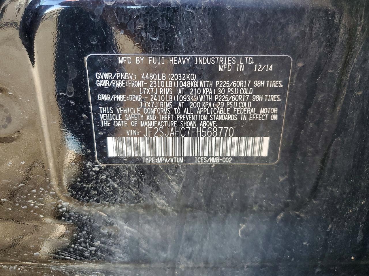 2015 SUBARU FORESTER