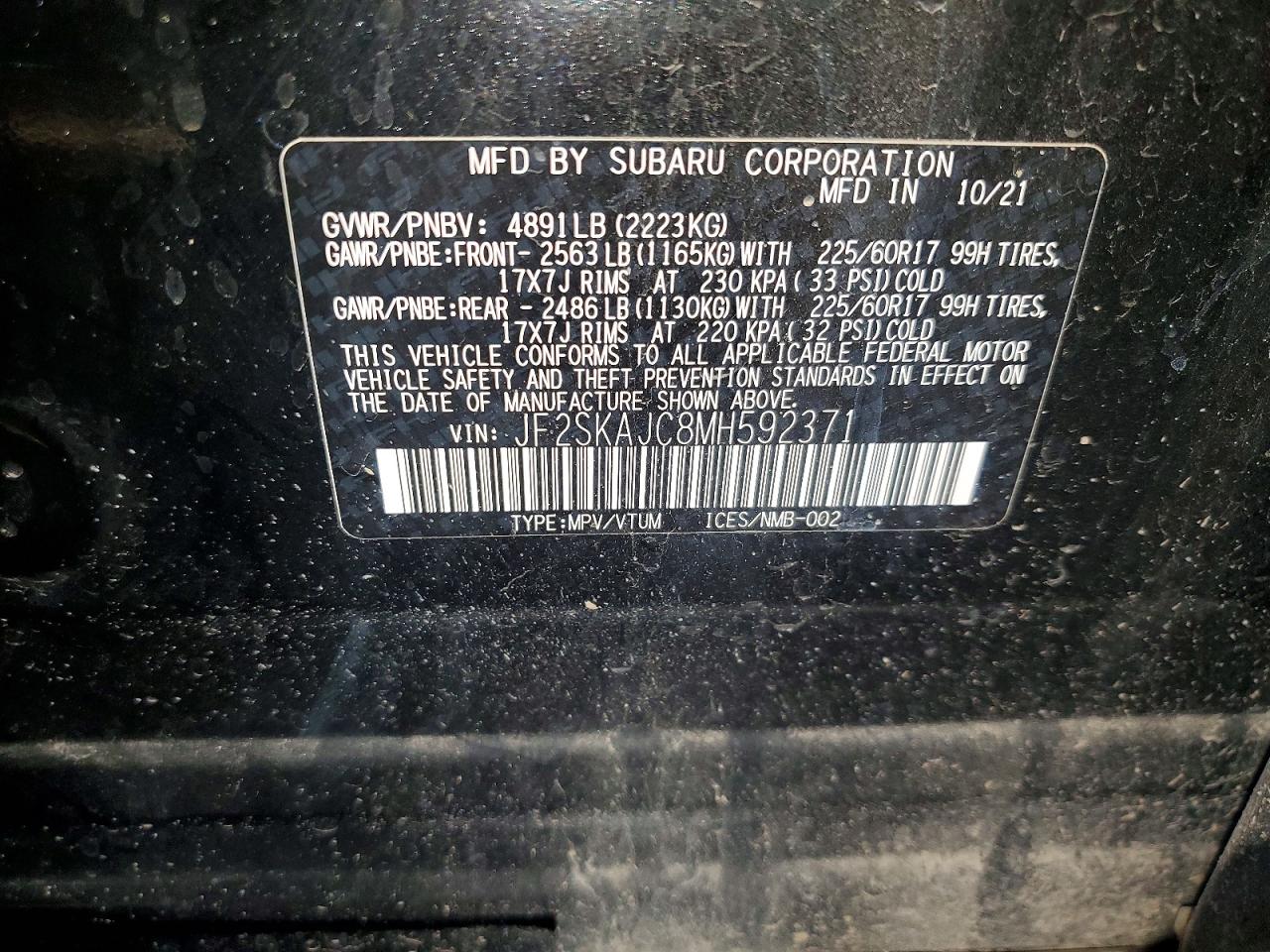 2021 SUBARU FORESTER