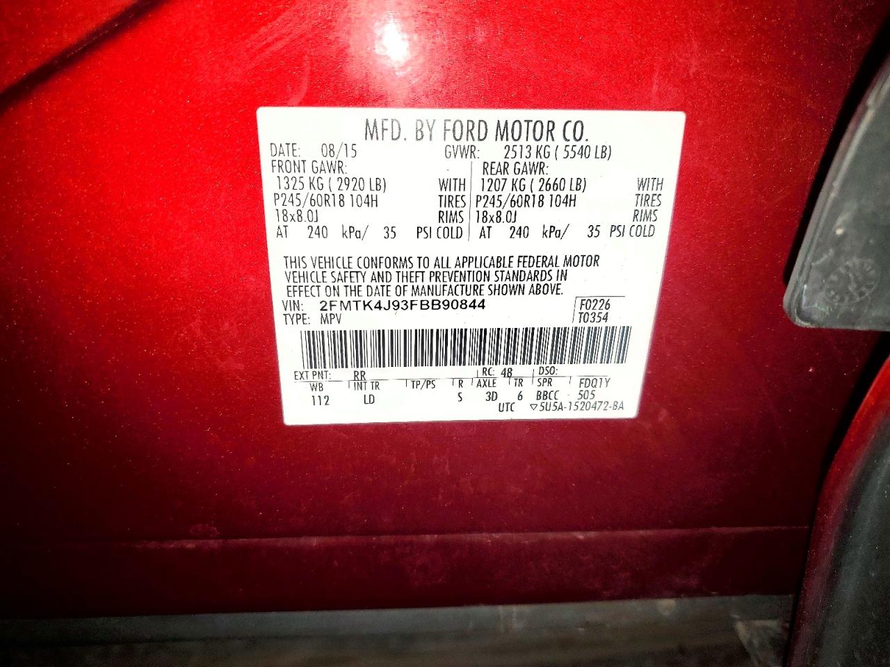 2015 FORD EDGE