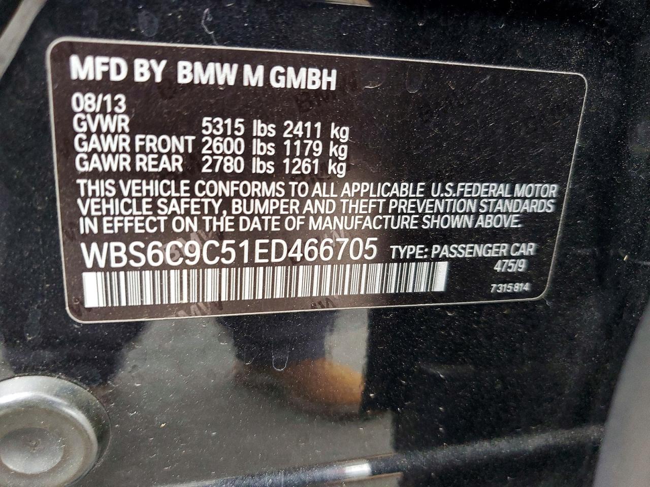 2014 BMW M6