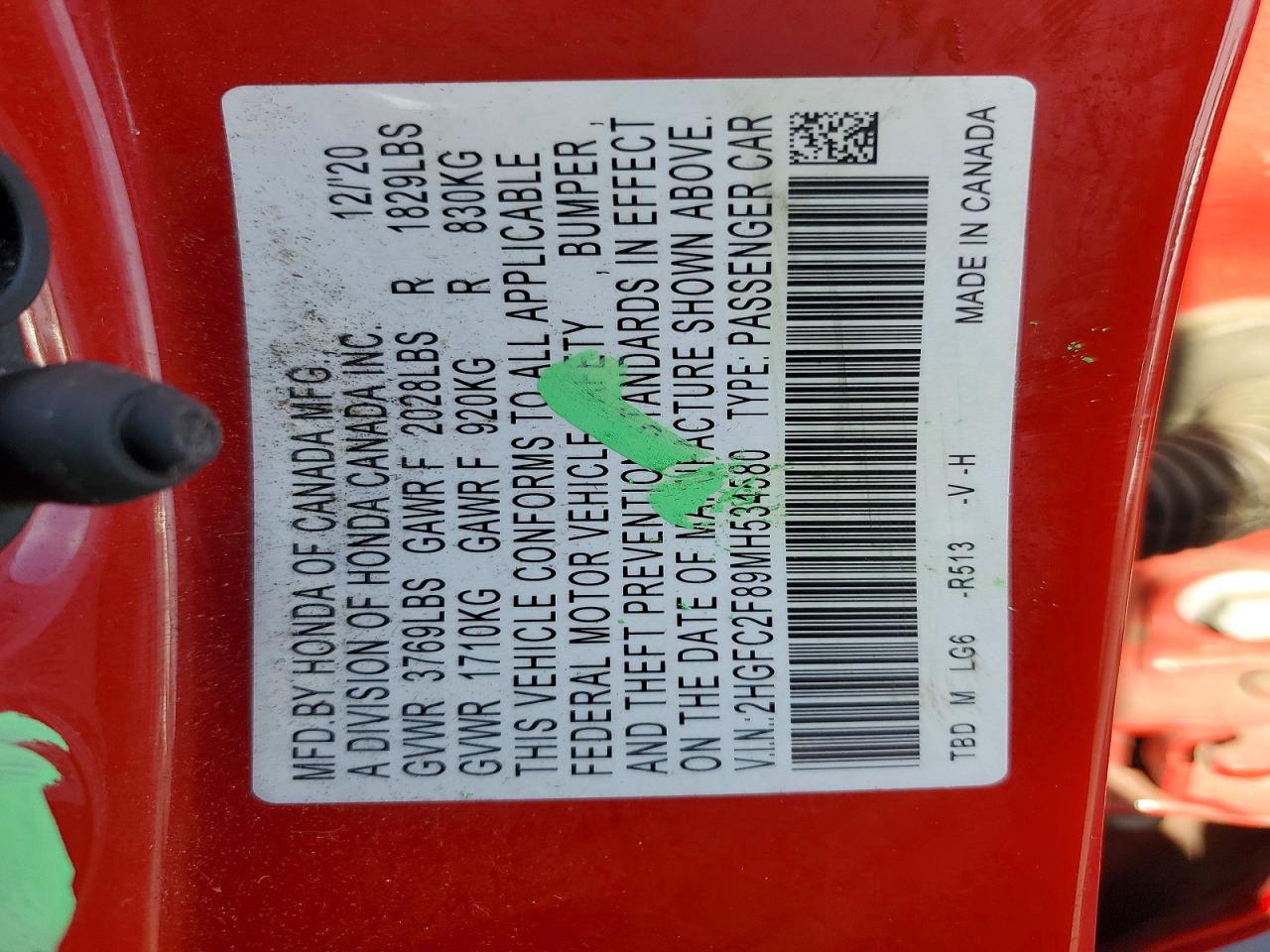 2021 HONDA CIVIC