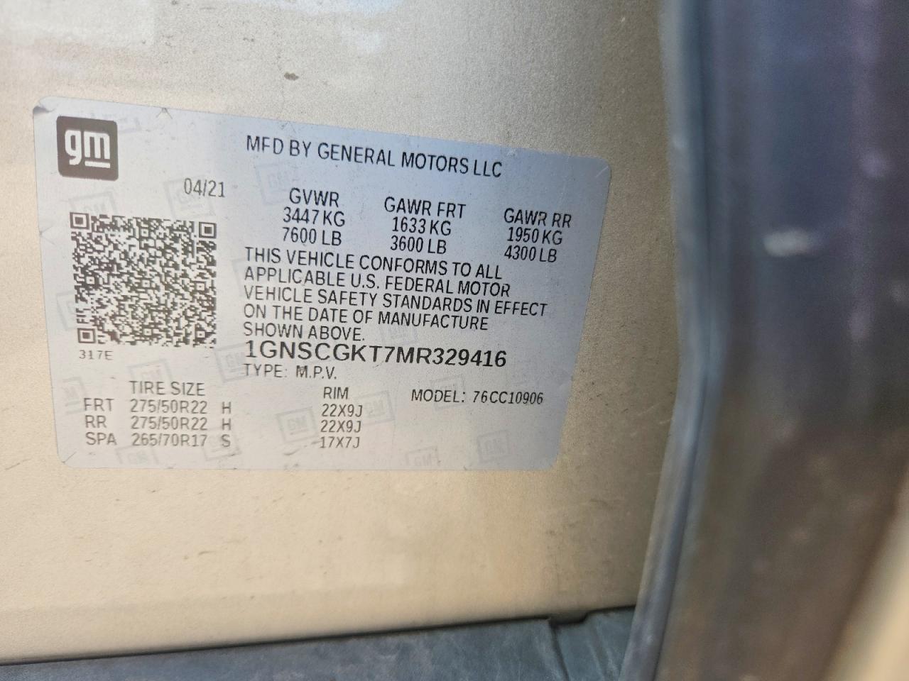 2021 CHEVROLET SUBURBAN