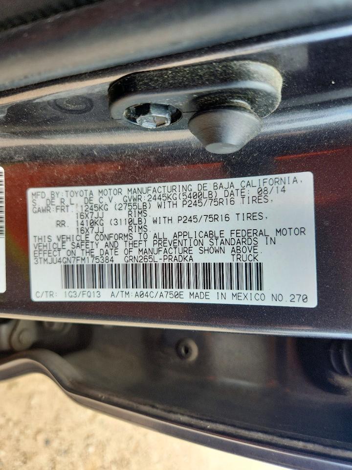2015 TOYOTA TACOMA