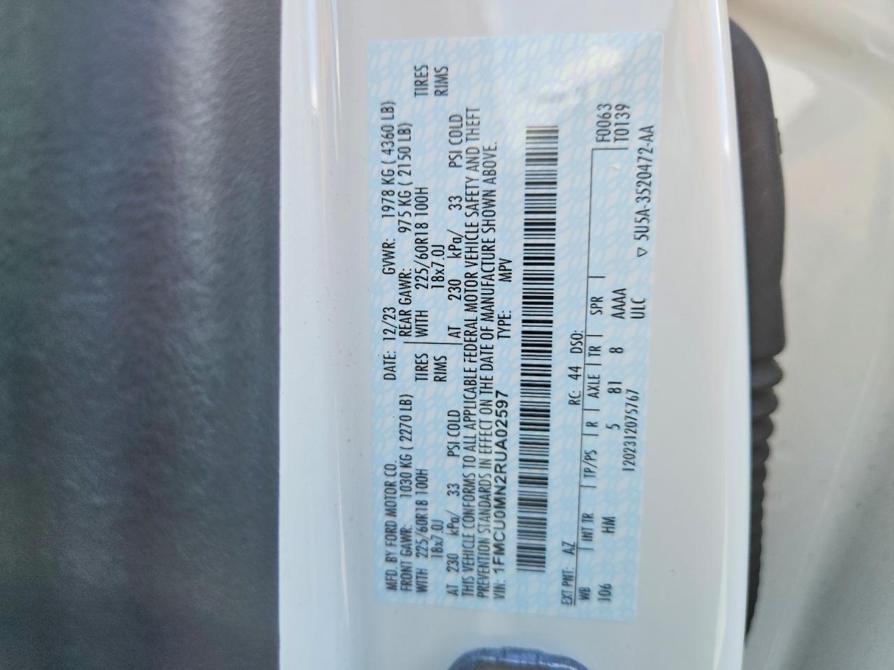 2024 FORD ESCAPE