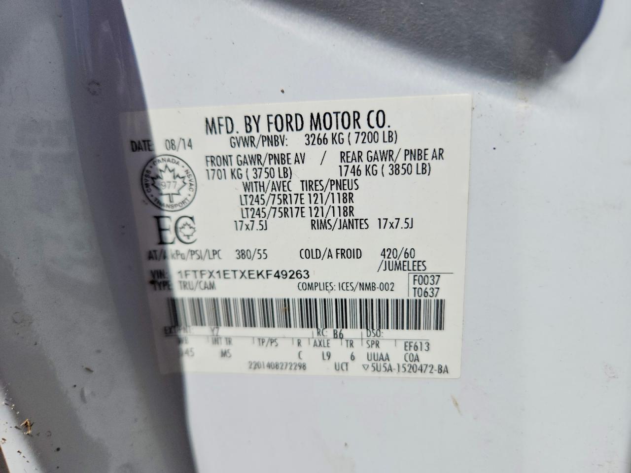 2014 FORD F150