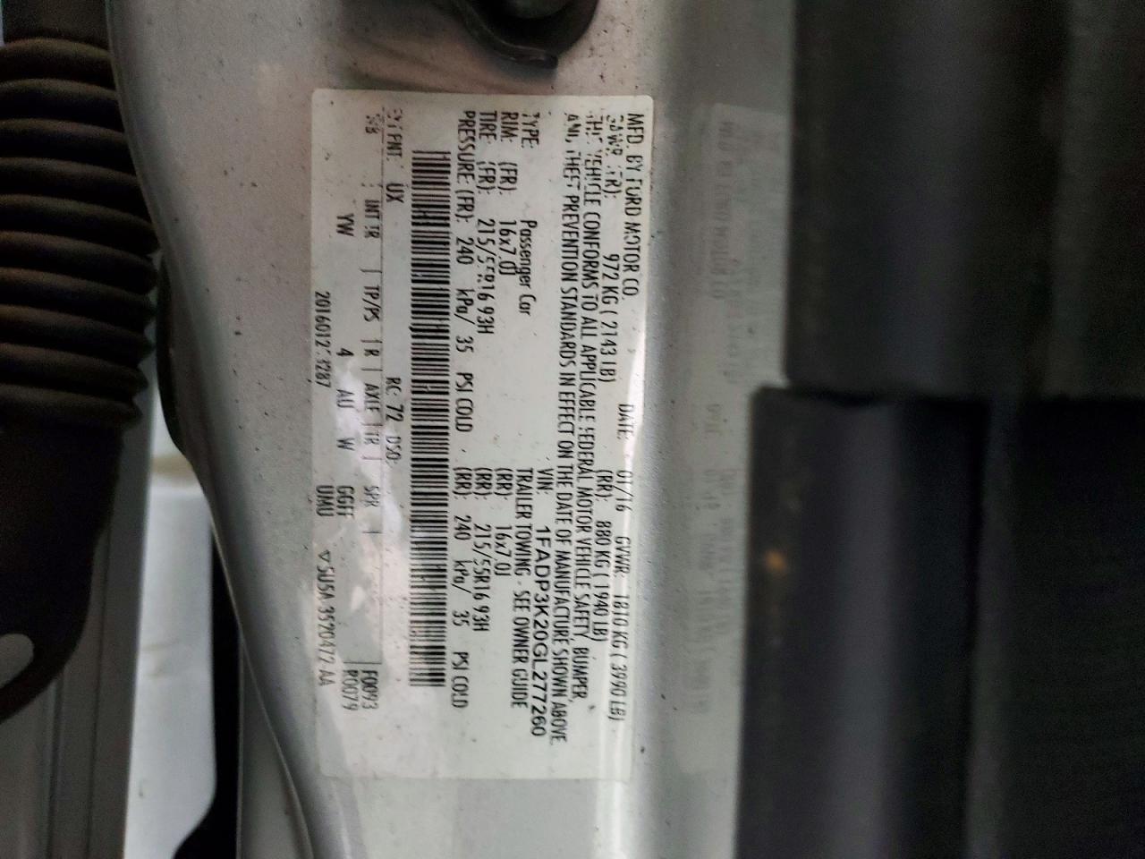 2016 FORD FOCUS