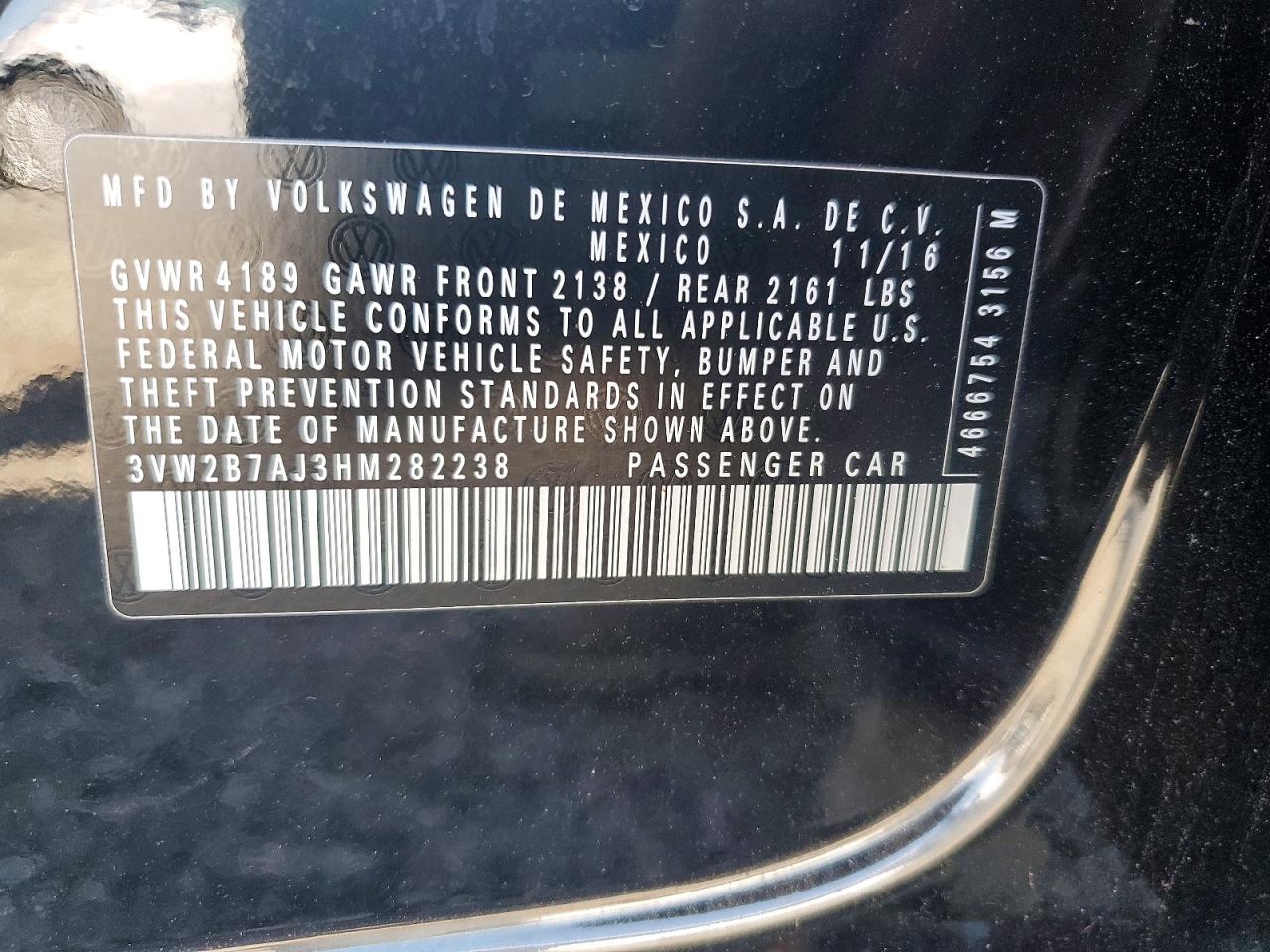 2017 VOLKSWAGEN JETTA