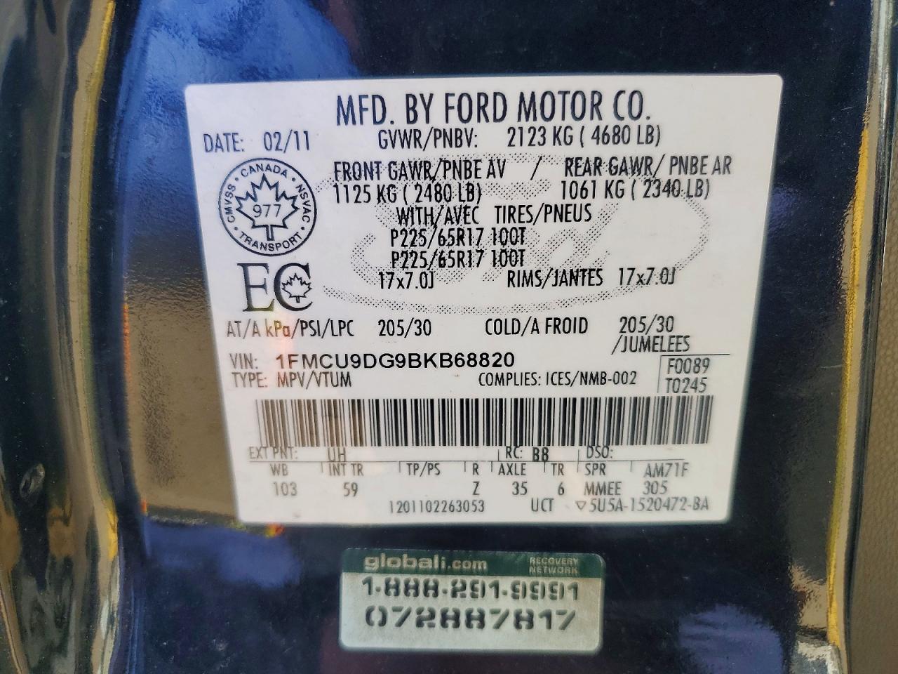 2011 FORD ESCAPE