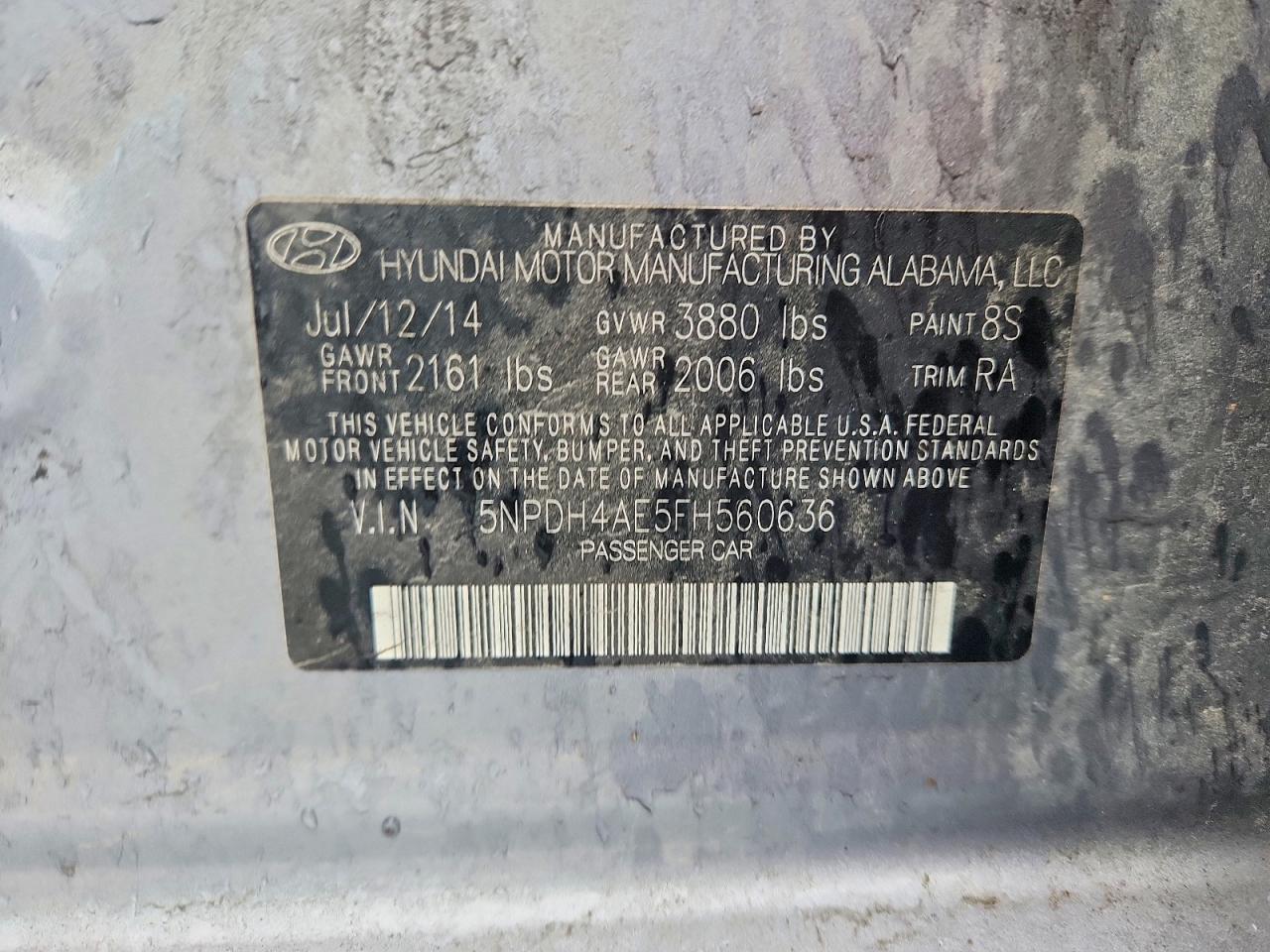2015 HYUNDAI ELANTRA