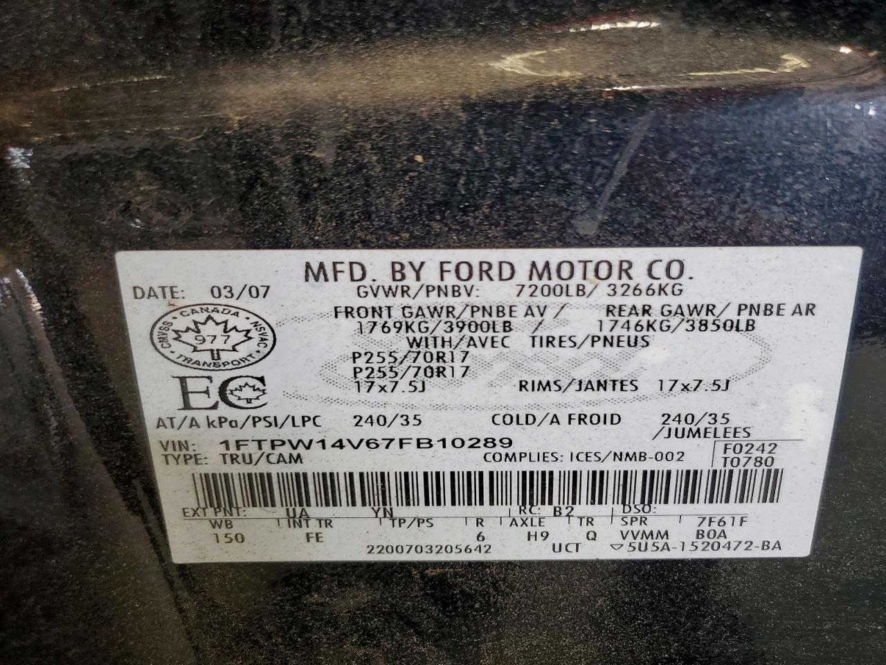 2007 FORD F-150