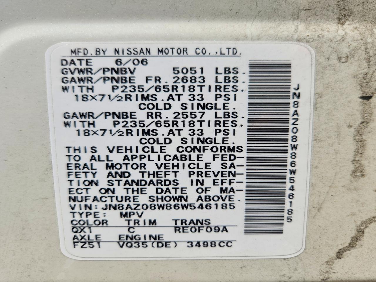2006 NISSAN MURANO