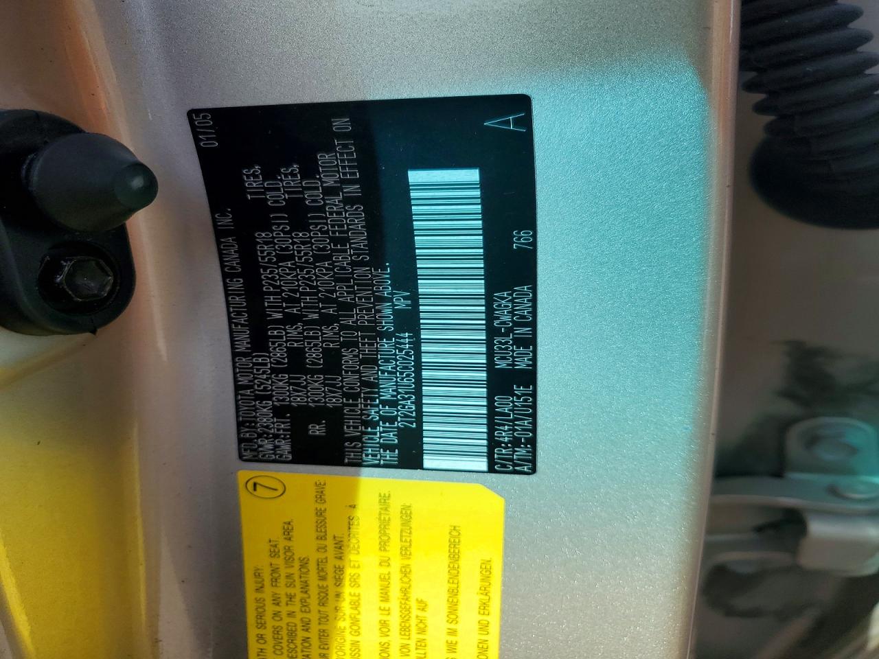 2005 LEXUS RX330