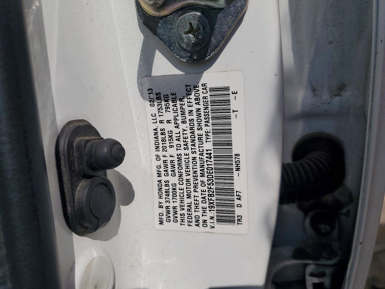 2013 HONDA CIVIC