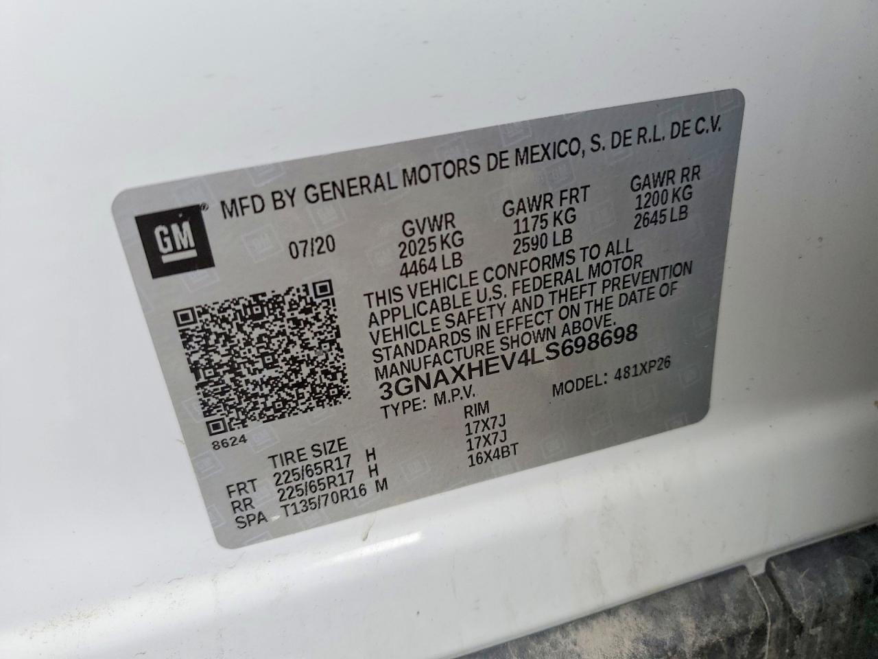 2020 CHEVROLET EQUINOX