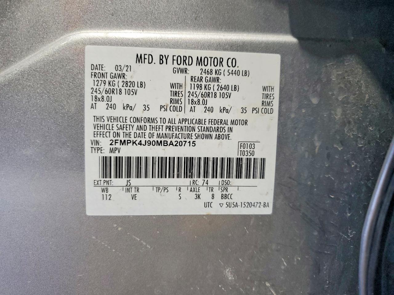 2021 FORD EDGE