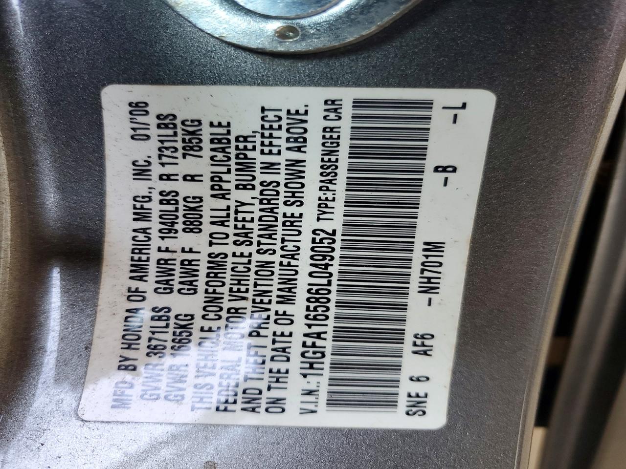 2006 HONDA CIVIC