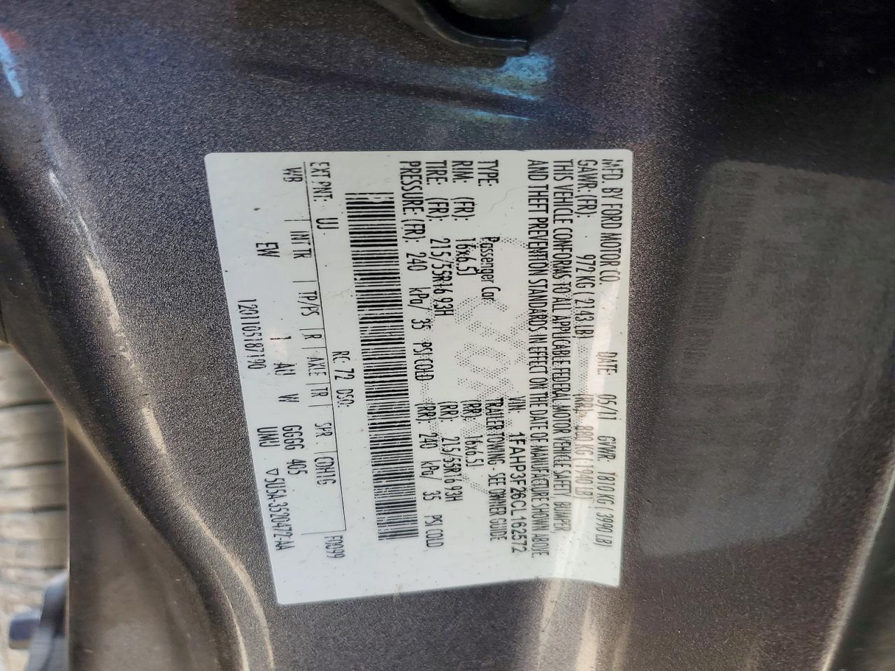 2012 FORD FOCUS