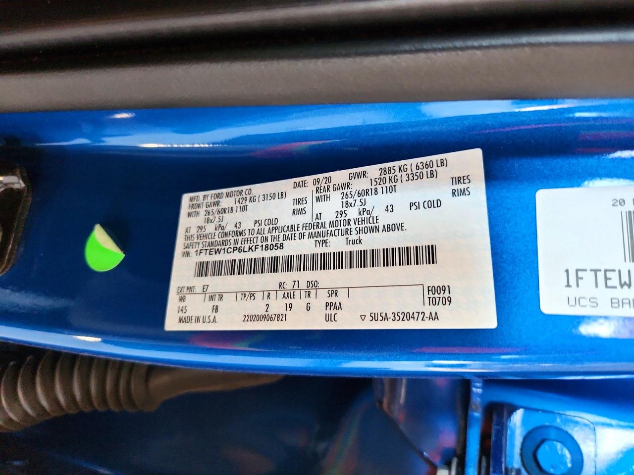 2020 FORD F150