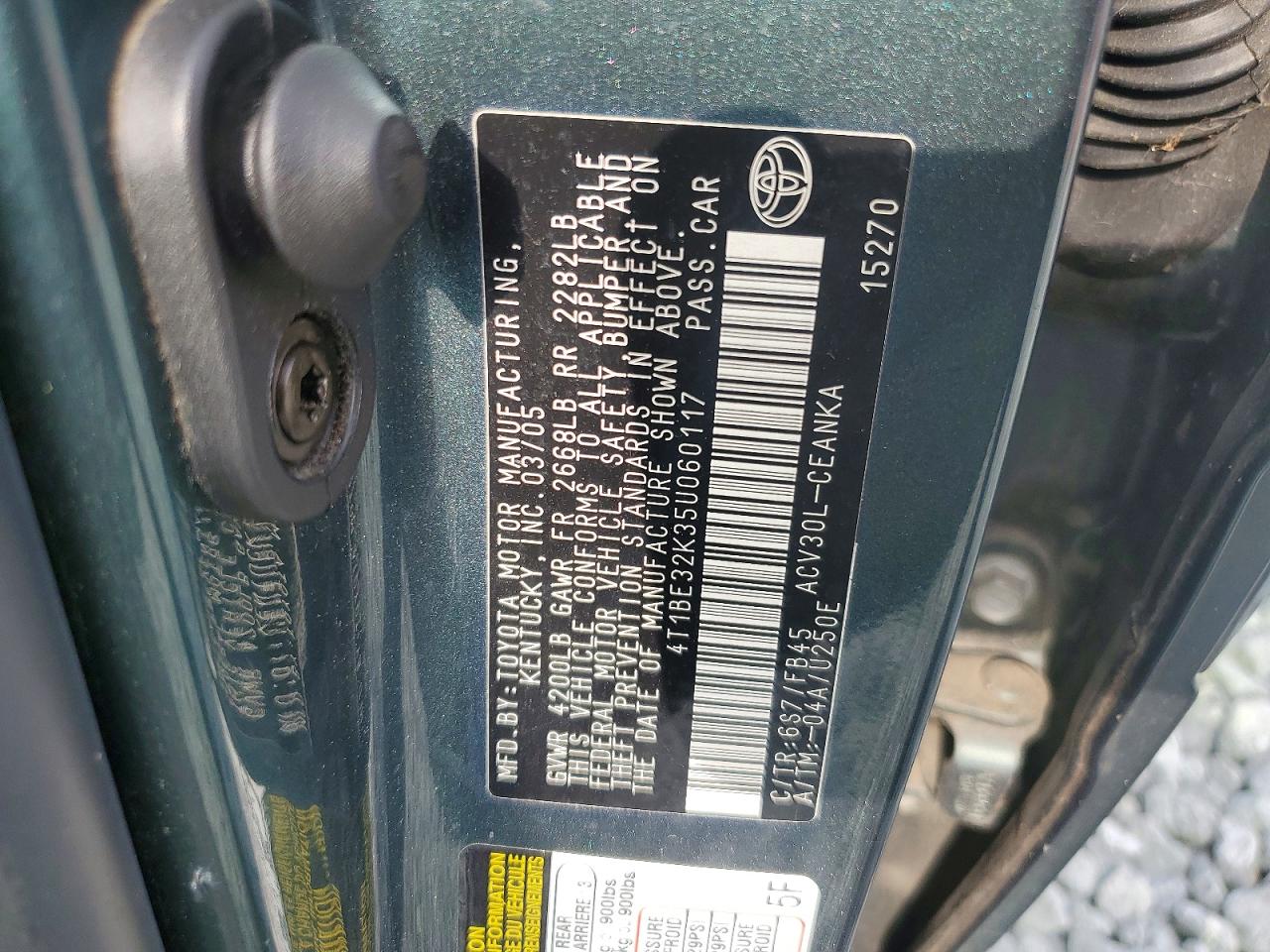 2005 TOYOTA CAMRY
