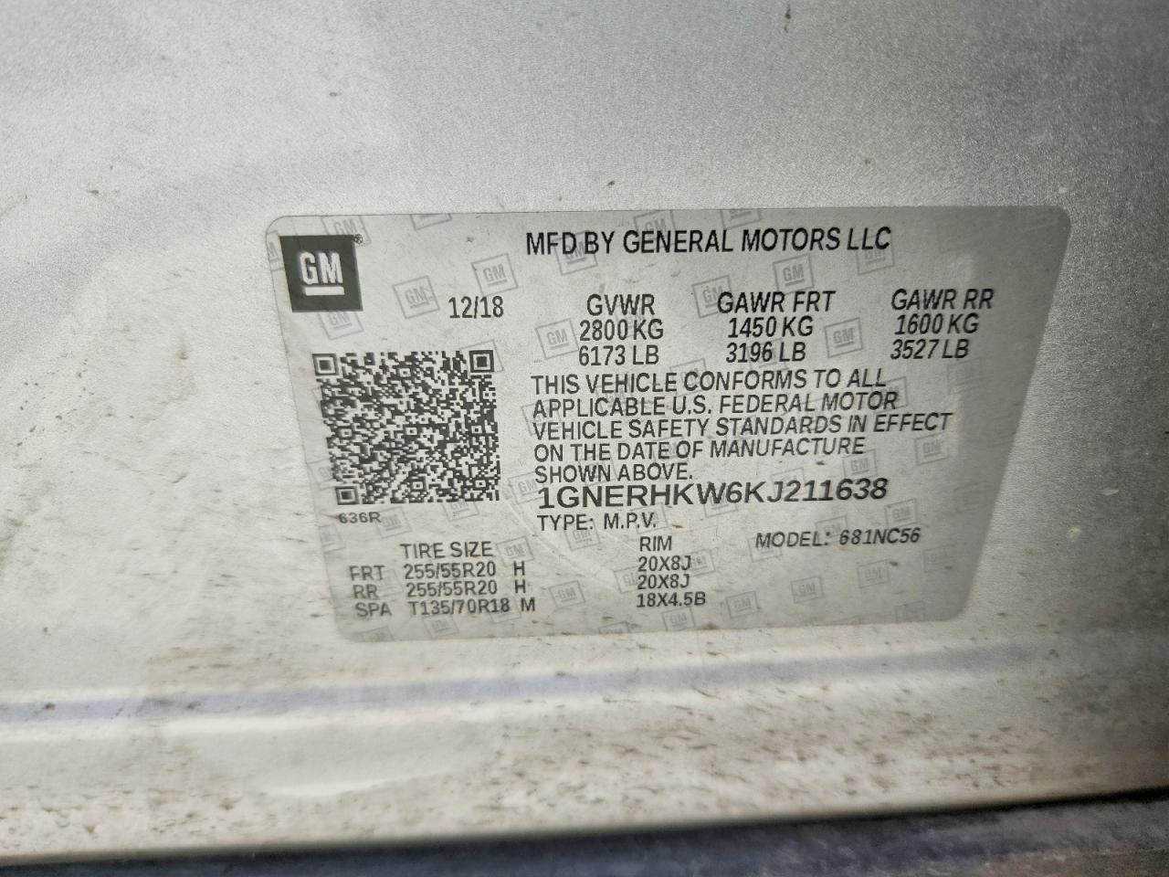 2019 CHEVROLET TRAVERSE