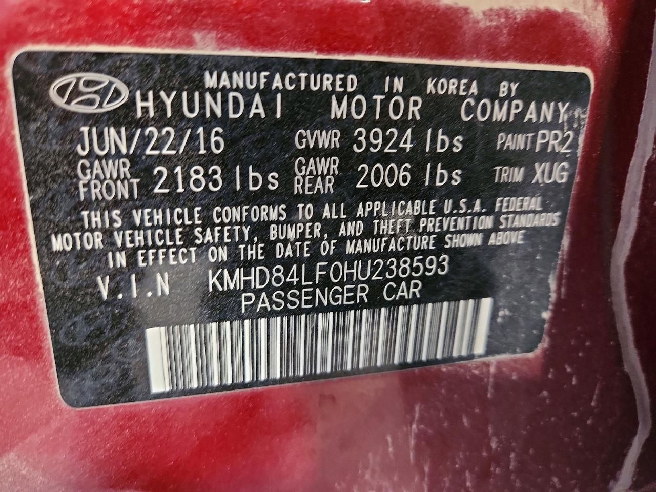 2017 HYUNDAI ELANTRA