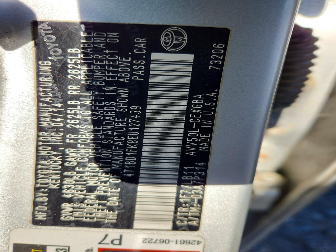 2014 TOYOTA CAMRY