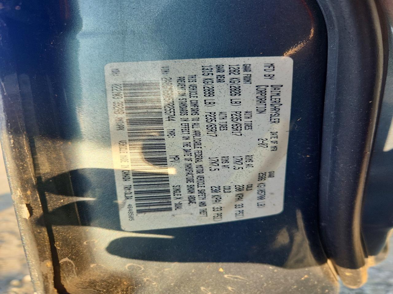 2007 CHRYSLER PACIFICA