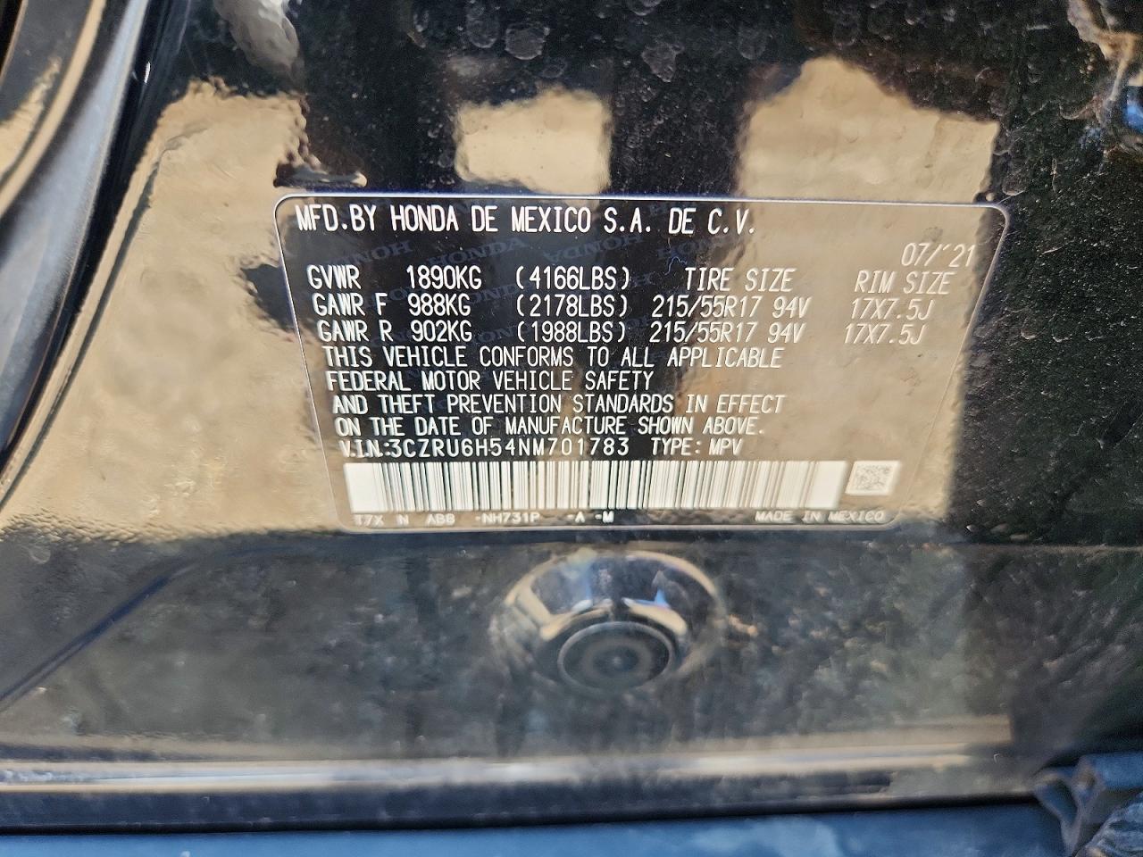 2022 HONDA HR-V
