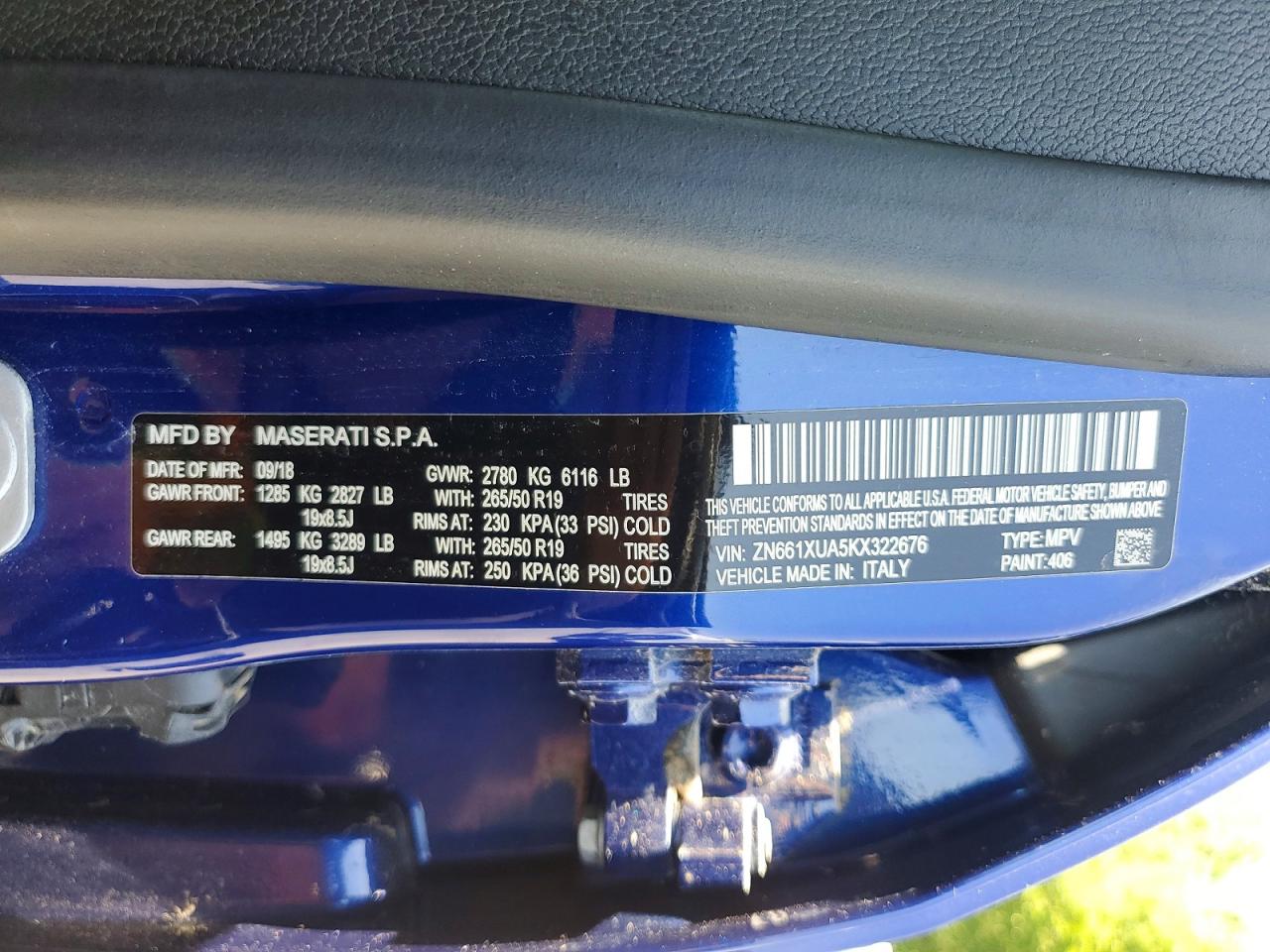 2019 MASERATI ALL OTHER