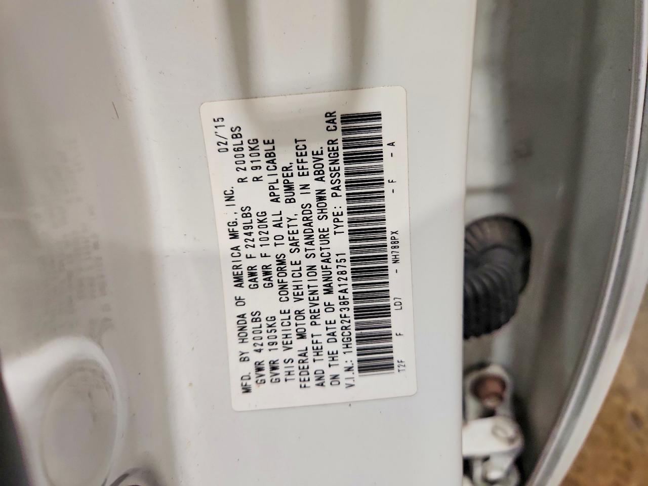 2015 HONDA ACCORD