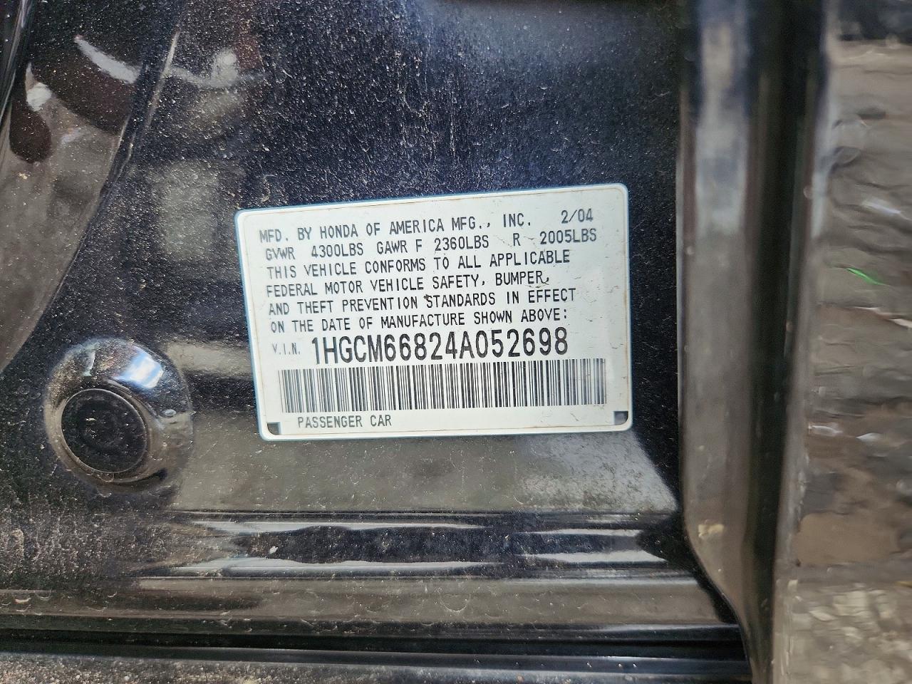 2004 HONDA ACCORD