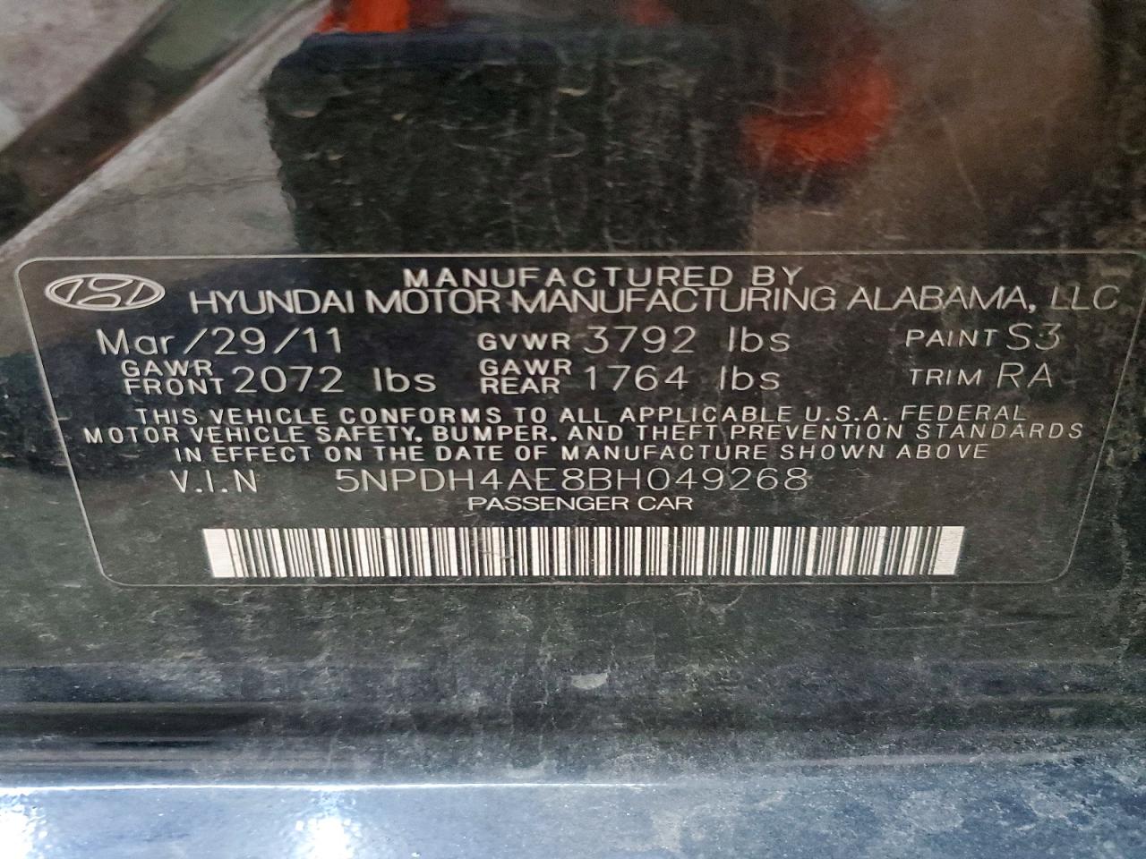 2011 HYUNDAI ELANTRA