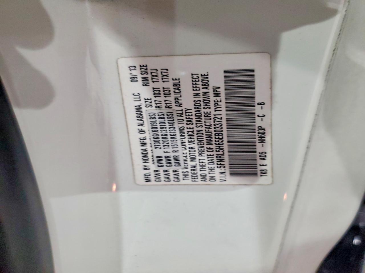 2014 HONDA ODYSSEY
