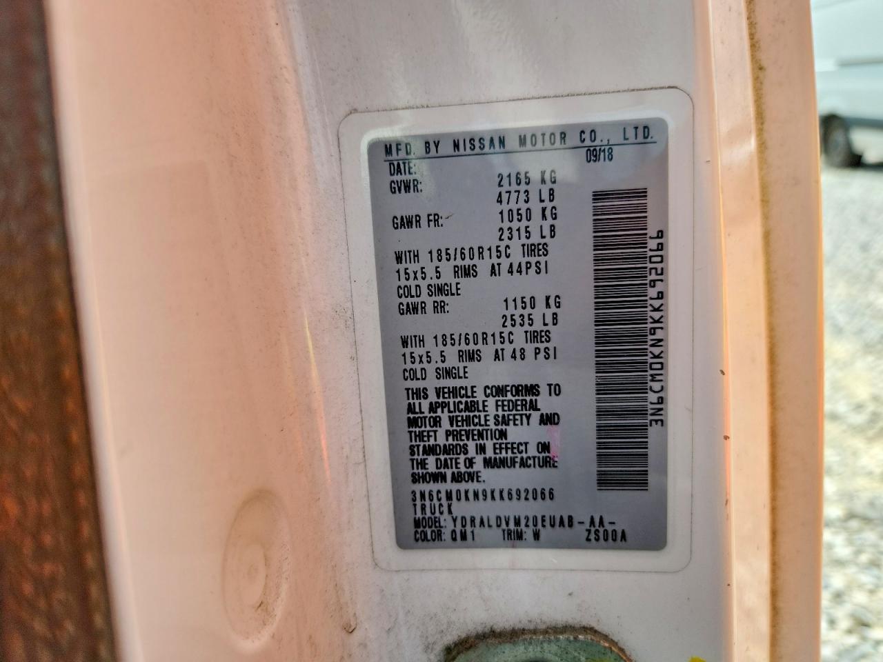 2019 NISSAN NV
