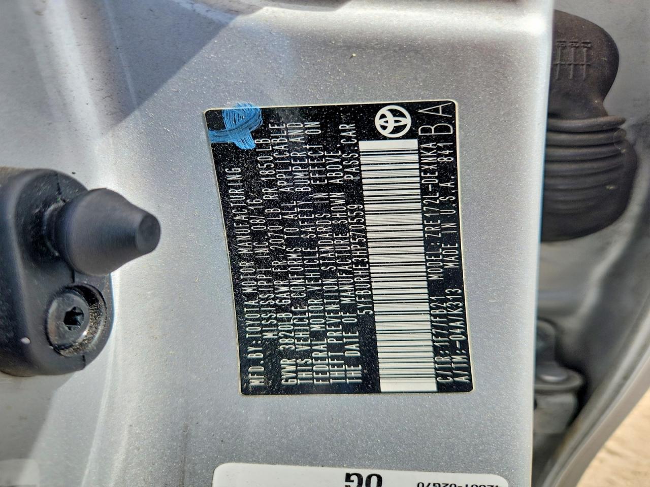 2017 TOYOTA COROLLA
