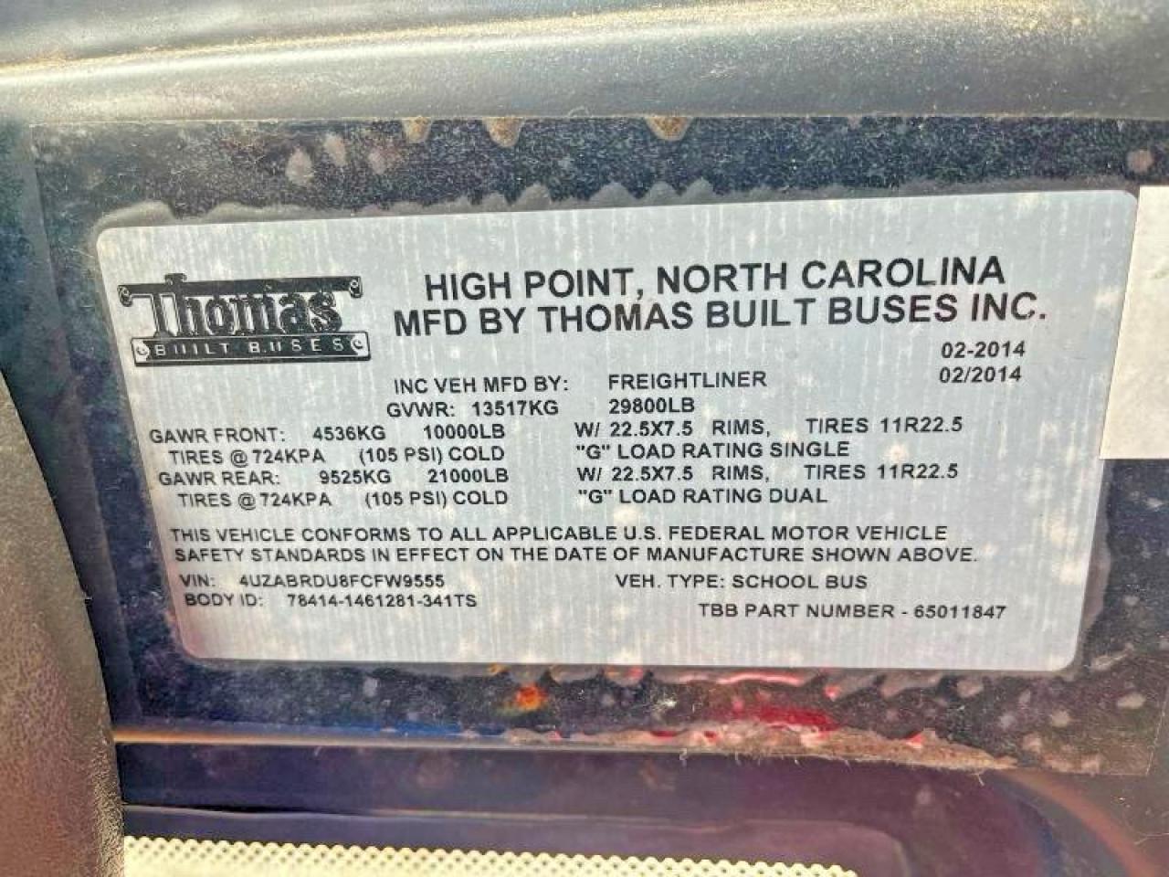 2015 FREIGHTLINER ALL OTHER