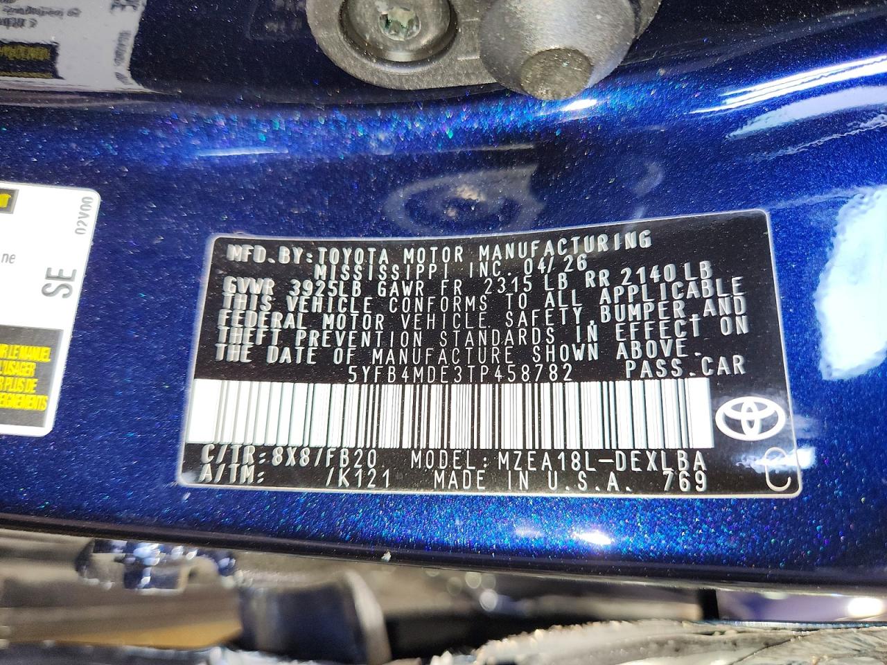 2026 TOYOTA COROLLA