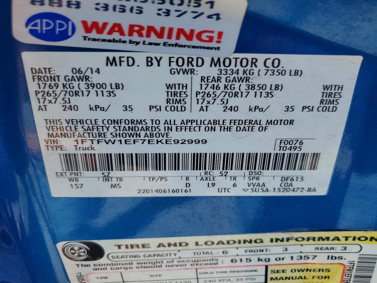 2014 FORD F150