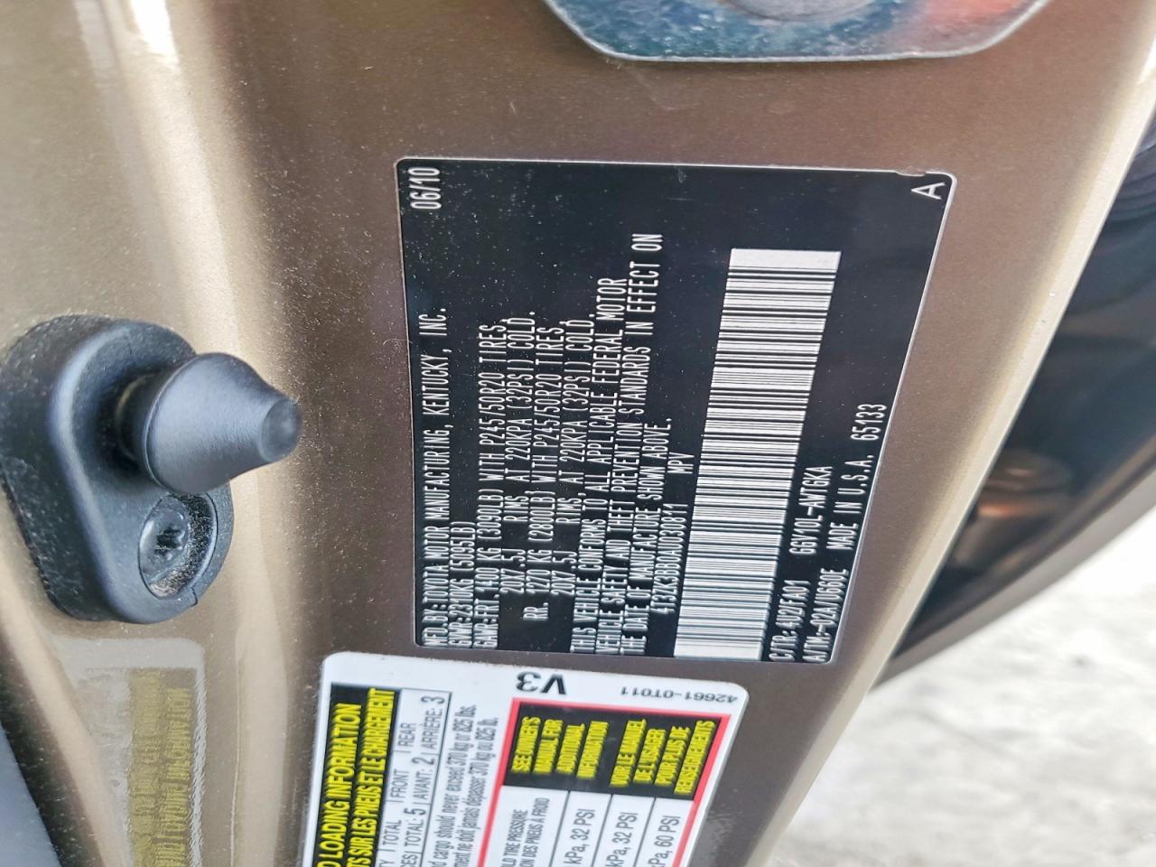 2010 TOYOTA VENZA FWD