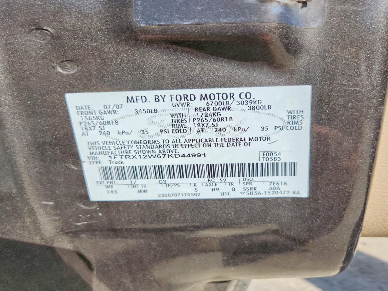 2007 FORD All Models