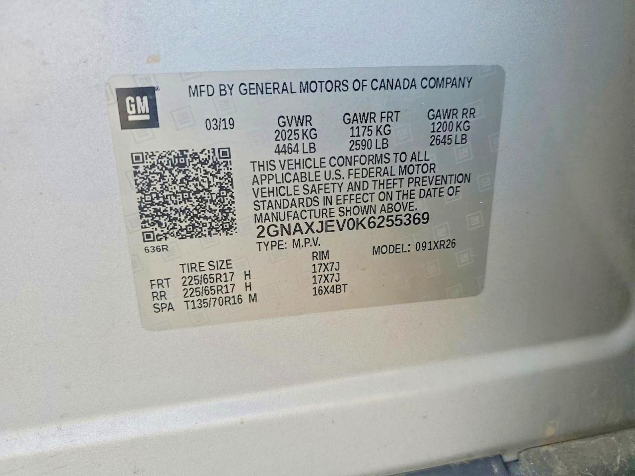 2019 CHEVROLET EQUINOX