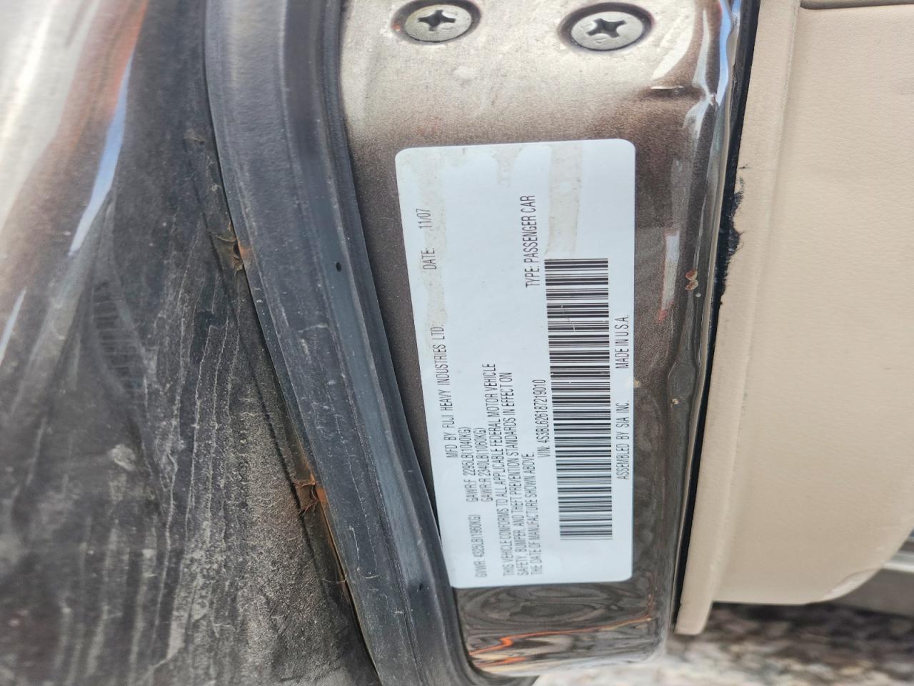 2008 SUBARU LEGACY