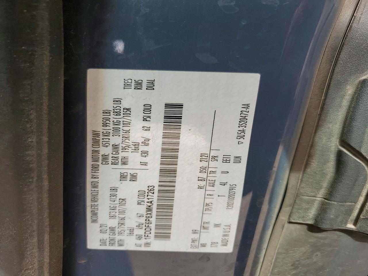 2021 FORD TRANSIT