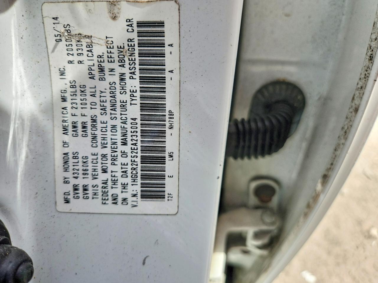 2014 HONDA ACCORD