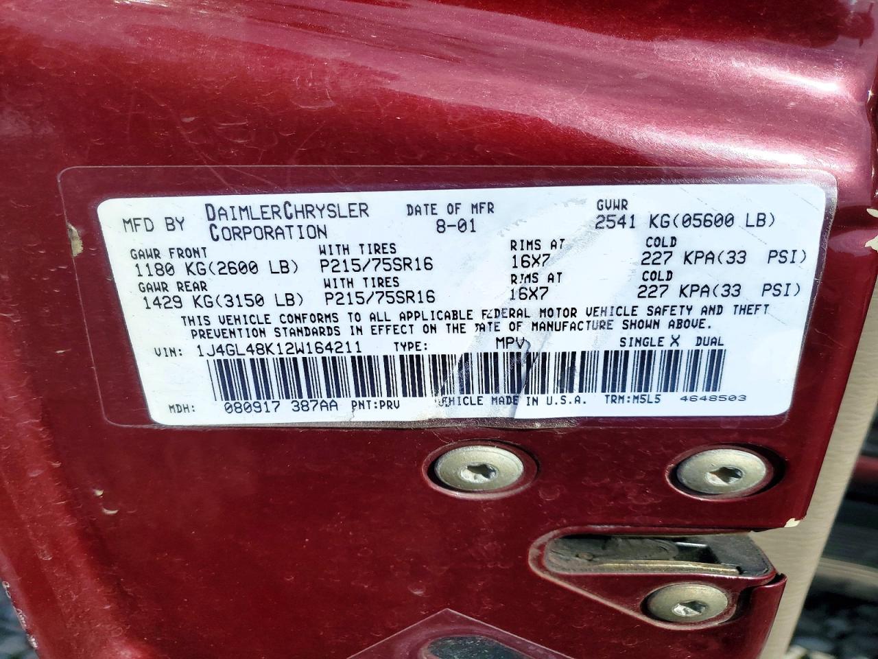 2002 JEEP LIBERTY