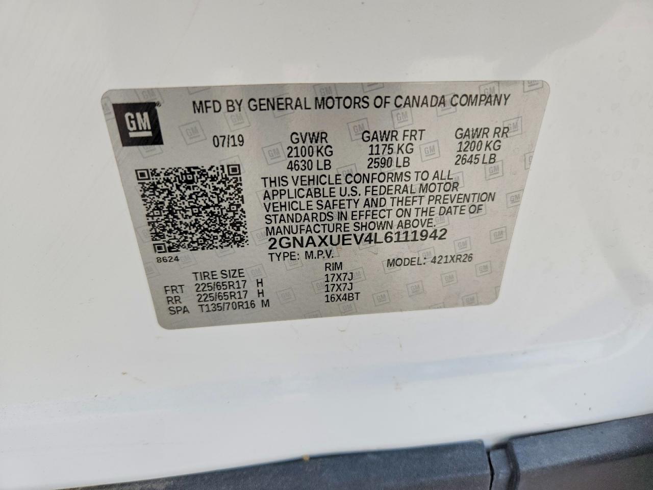 2020 CHEVROLET EQUINOX