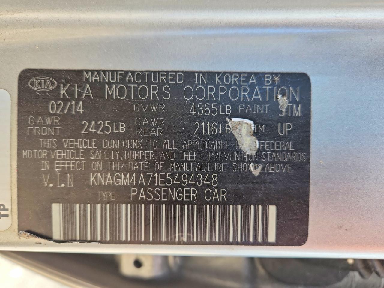 2014 KIA OPTIMA
