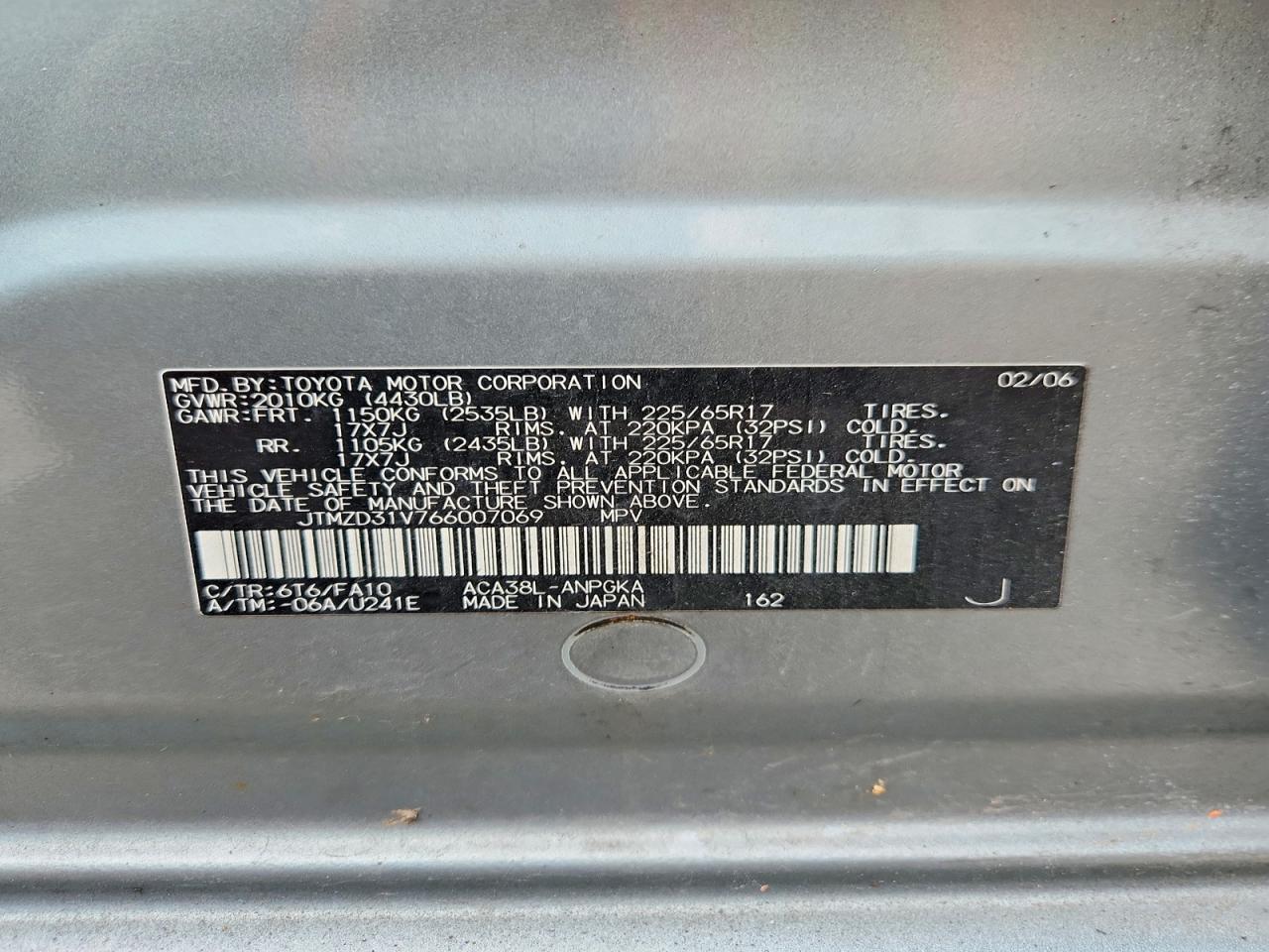 2006 TOYOTA RAV4