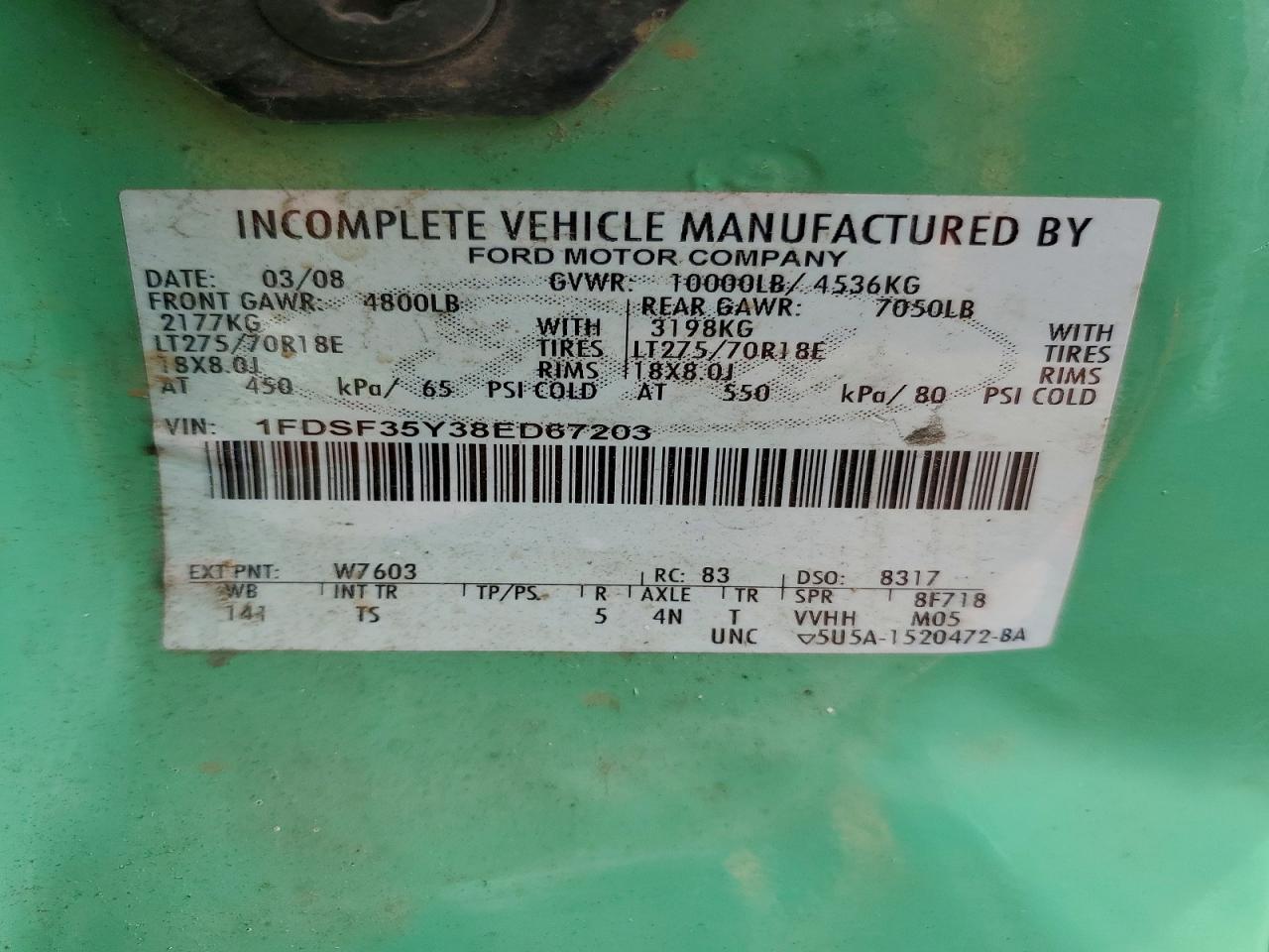 2008 FORD F350