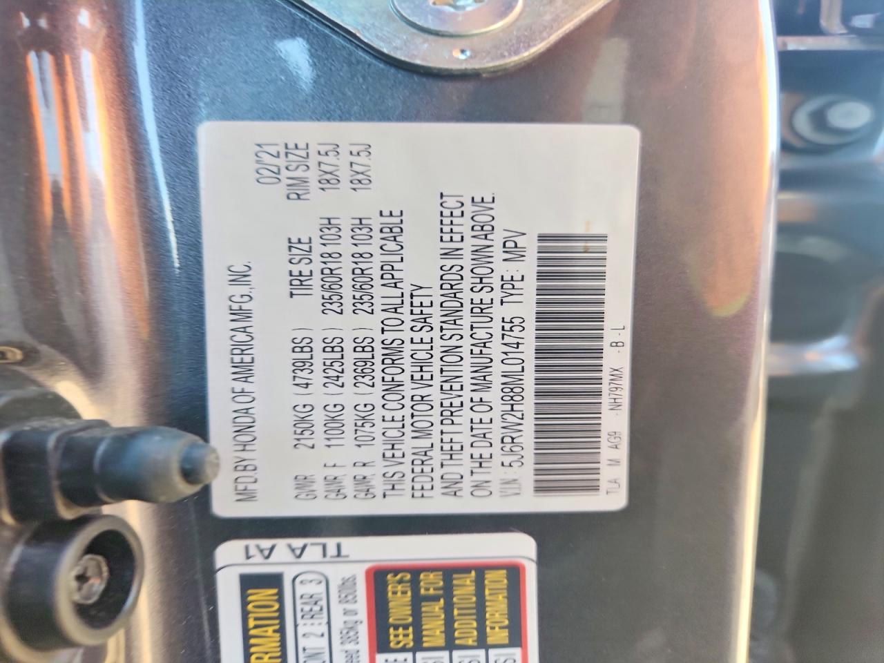 2021 HONDA CRV